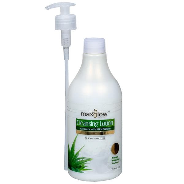 Maxglow Cleansing Lotion Aloevera with Milk Protein for Clean & Clear Skin 750 g