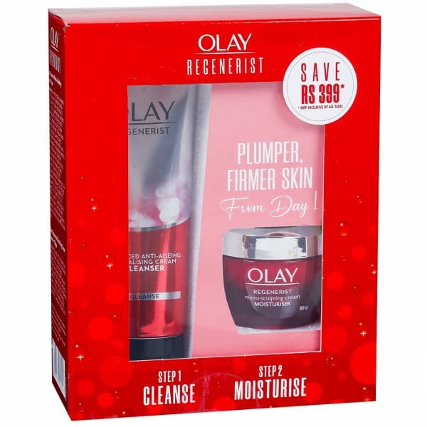 Olay Regenerist (Micro Sculpting Cream & Olay Regenerist Revitalising Cream Cleanser) 50 g + 100 g