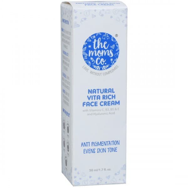 The Moms Co. Natural Vita Rich Face Cream with Vitamins C, B3, B5 & E and Hyaluronic Acid 50 ml