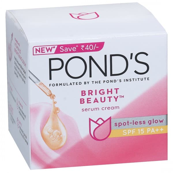 Ponds Bright Beauty Spot-Less Glow Spf 15 Pa++ Serum Cream (Save Rs 40) 35 g