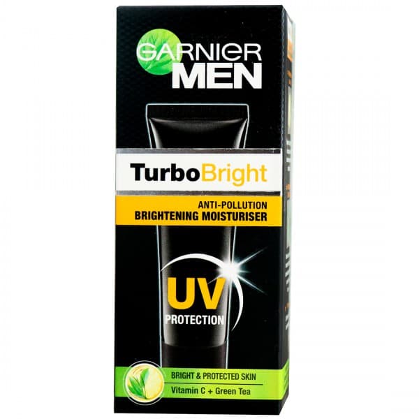 Garnier Men Turbo Bright Anti Pollution UV Protection Brightening Moisturiser Vitamiv C + Green Tea 20 g