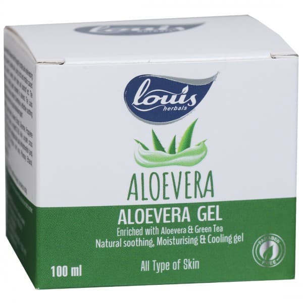 Louis Herbals Aloevera Gel Enriched with Aloevera & Green Tea 100 ml