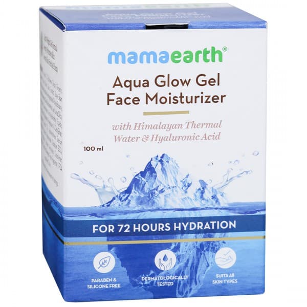 Mamaearth Aqua Glow Gel Face Moisturizer with Himalayan Thermal Water & Hyaluronic Acid 100 ml