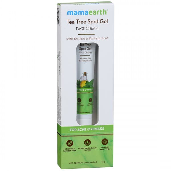 Mamaearth Tea Tree Spot Gel Face Cream with Tea Tree & Salicylic Acid for Acne & Pimples 15 g