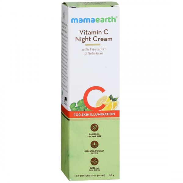Mamaearth Vitamin C Night Cream with Vitamin C & Gotu Kola for Skin Illumination 50 g