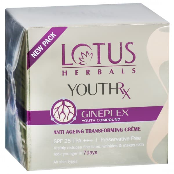 Lotus Herbals YouthRx Gineplex Anti Ageing Transforming Spf 25 Pa+++ Creme 30 g