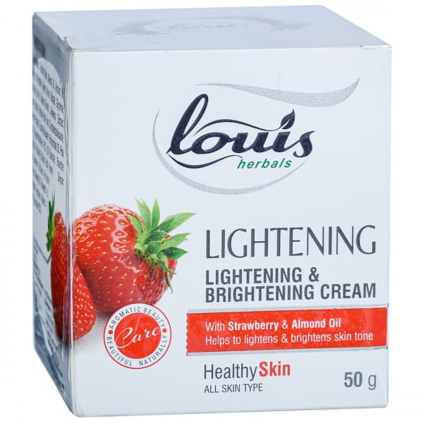 Louis Herbals Lightening & Brightening Cream with Strawberry & Almond Oil 50 g