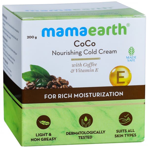 Mamaearth Coco Nourishing Cold Cream with Coffee & Vitamin E for Rich Moisturization 200 g