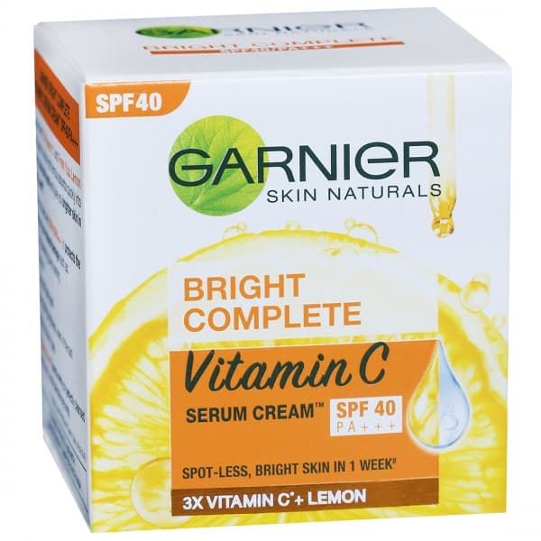 Garnier Bright Complete Vitamin C Spf 40 Pa+++ Serum Cream 45 g