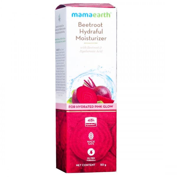 Mamaearth Beetroot Hydraful Moisturizer with Beetroot & Hyaluronic Acid for Hydrated Pink Glow 50 g