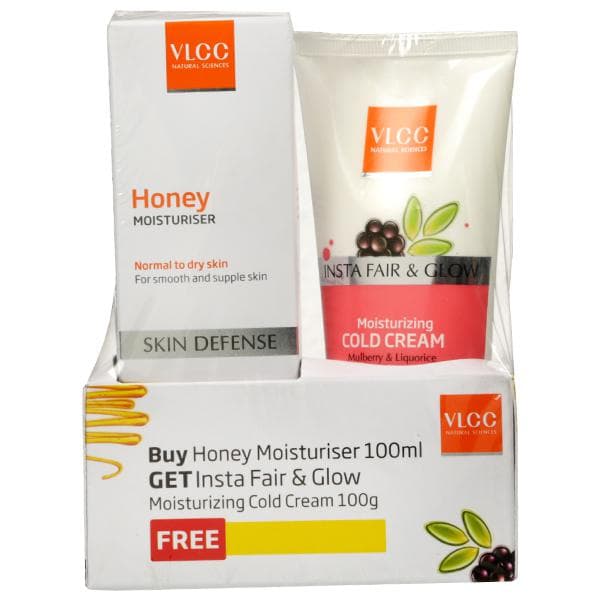 Vlcc Honey Skin Defense Moisturiser (Free Vlcc Insta Fair & Glow Cold Cream 100 g) 100 ml
