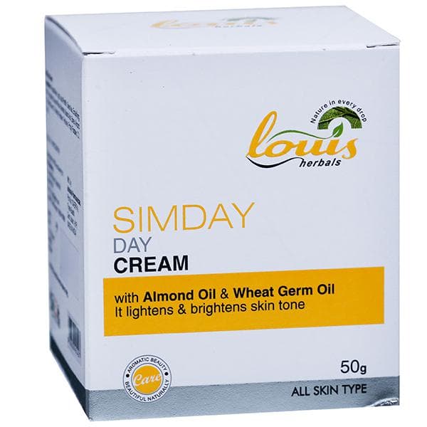 Louis Herbals Simday with Spf 15 Day Cream with Almond Oil & Wheat Germ Oil 50 g