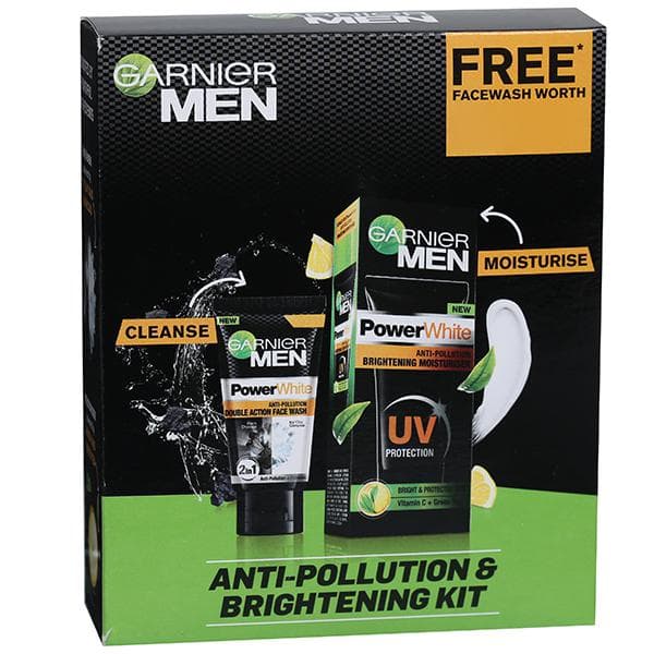 Garnier Men Power White Anti Pollution Brightening Moisturiser (Free Facewash 25 g) 40 g