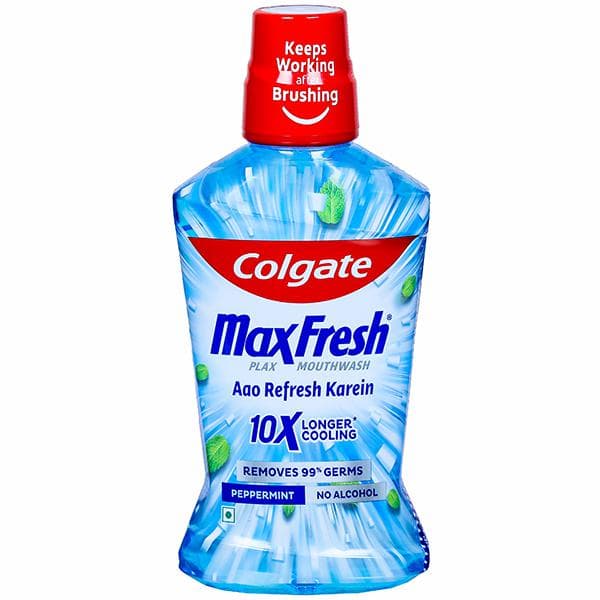 Colgate MaxFresh Plax Peppermint Mouthwash 500 ml