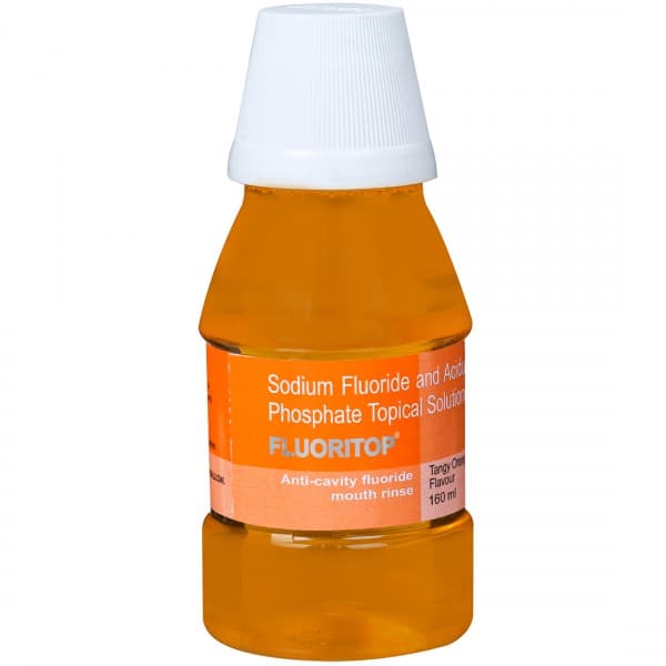 Fluoritop Mouth Rinse Tangy Orange Flavour 160 ml