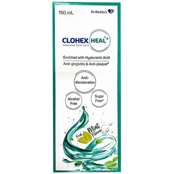 Clohex Heal + Sugar Free Fresh Mint Flavour Intensive Gum Care Solution 150 ml