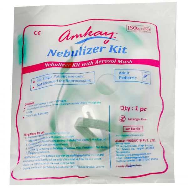 Nebulizer Kit With Aerosol Mask Adult (Amkay) Pack Of 1