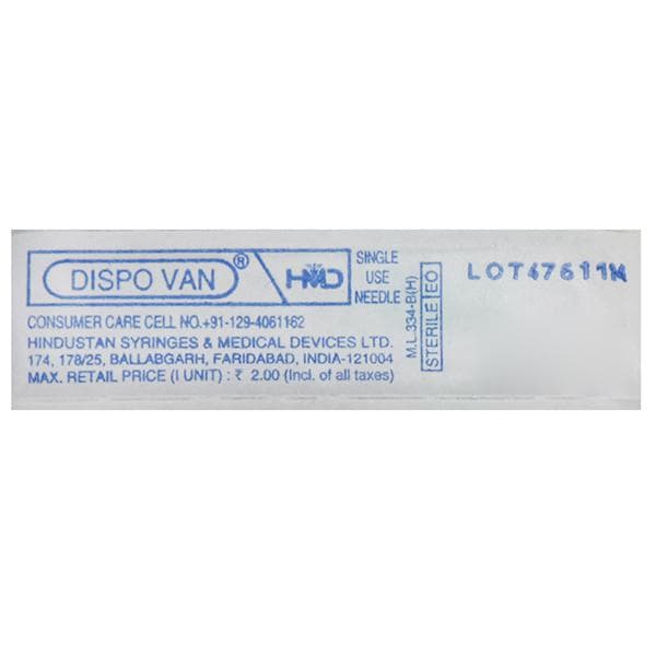 Dispo Van Needle 21 x 1 (0.80 x 25 mm) Pack Of 1