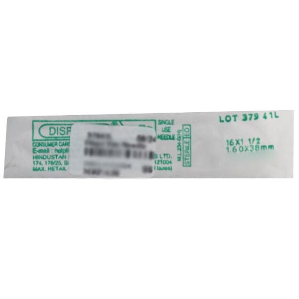Dispo Van Needle 16 x 1 1/2 (1.60 x 38 mm) Pack Of 1