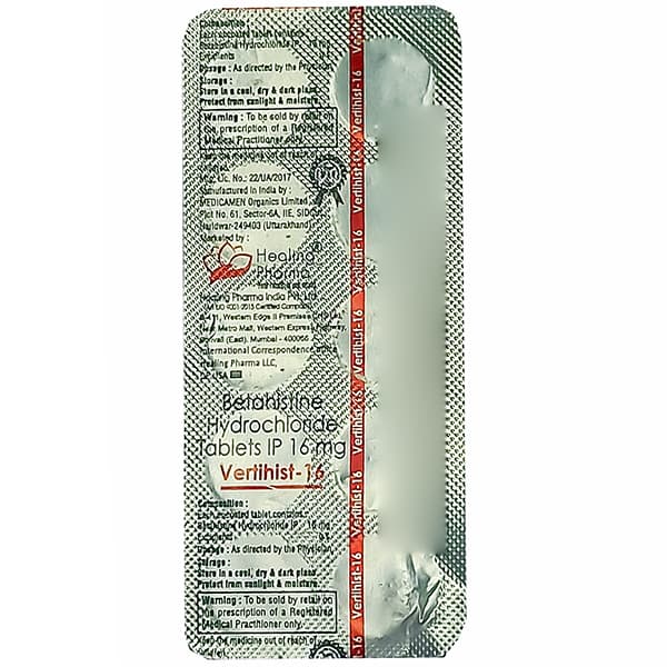 Vertihist 16 mg Tablet (10 Tab)