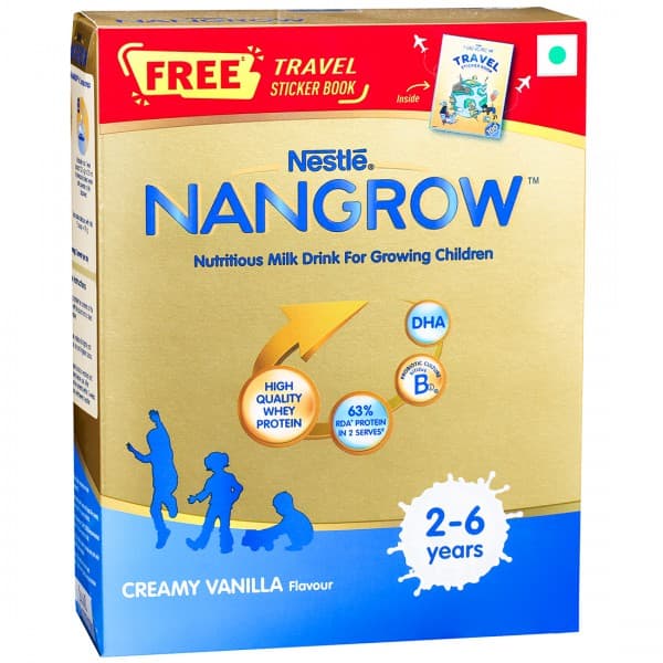 Nestle Nangrow Creamy Vanilla Flavour Powder Refill 2 - 6 Years (Free Travel Sticker Book) 400 g