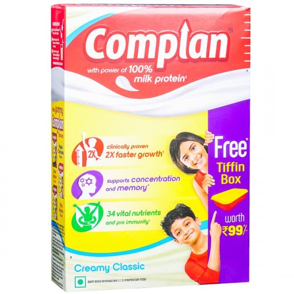 Complan Creamy Classic Flavour Refill (Free Tiffin Box) 500 g