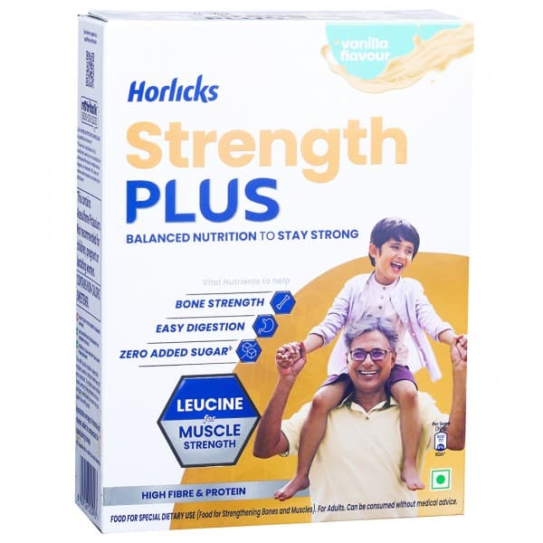 Horlicks Strength Plus Vanilla Flavour Powder Refill 350 g