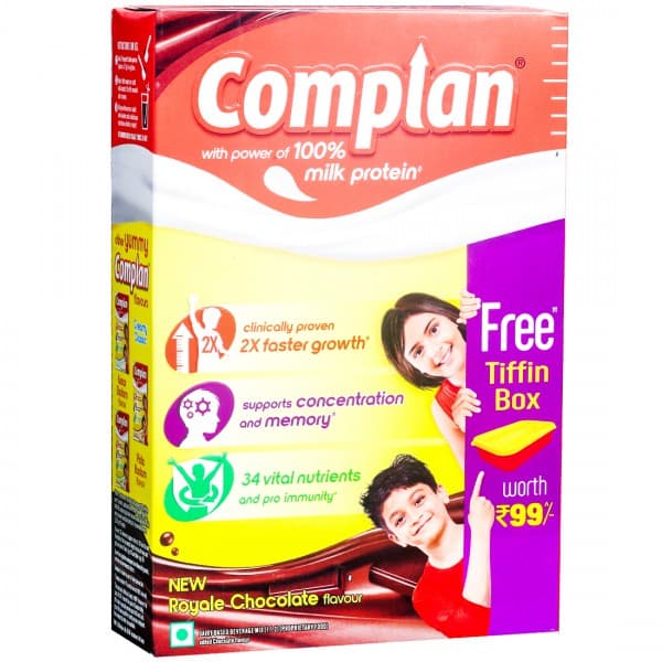 Complan New Royale Chocolate Flavour Refill (Free Tiffin Box) 500 g