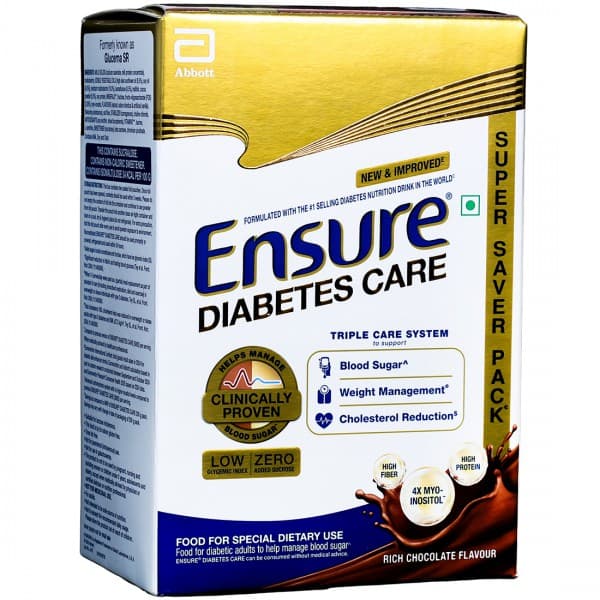 Ensure Diabetes Care Rich Chocolate Flavour Powder (Super Saver Pack) Refill 2 x 475 g