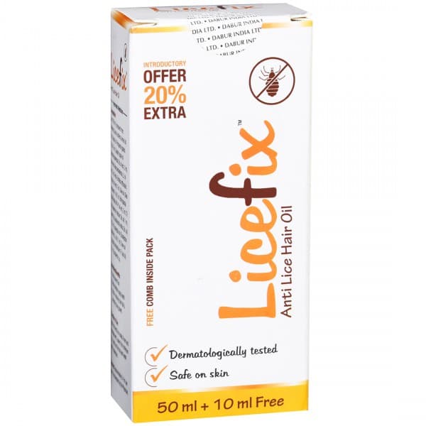 Licefix Anti Lice Hair Oil 50 ml + 10 ml Free