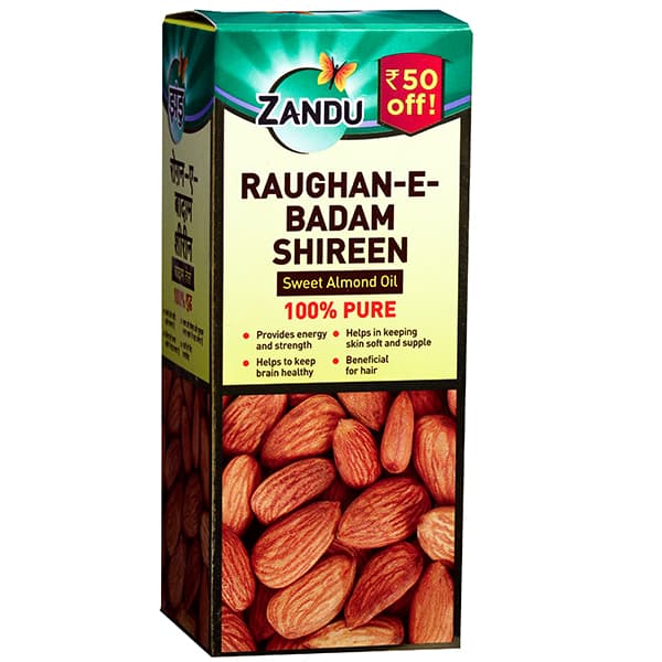 Zandu Raughan-E-Badam Shireen Sweet Almond Oil (Rs. 25 Off) 100 ml
