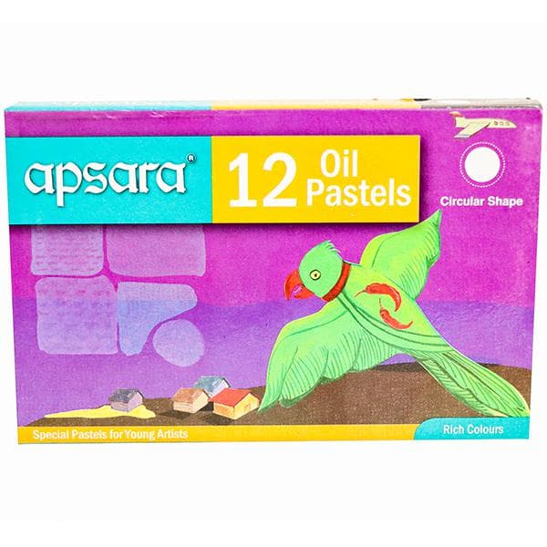 Apsara Oil Pastels (60 mm X 10 mm) 109760001 12 Shades