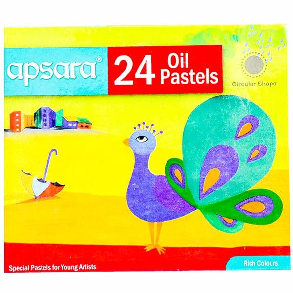 Apsara Oil Pastels (60 mm x 10 mm) 109750001 24 Shades