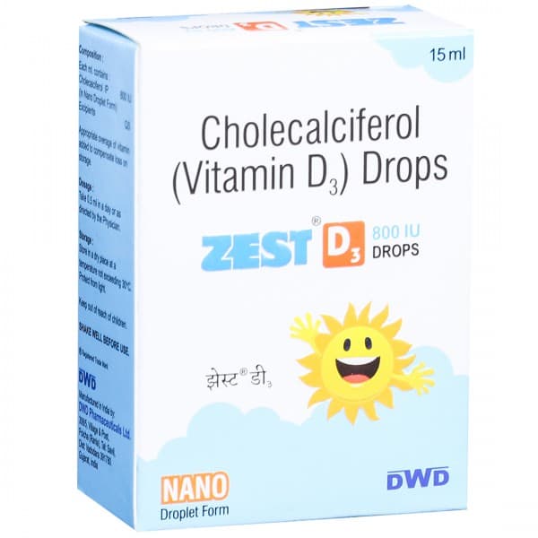 Zest D3 800 IU Drops 15 ml