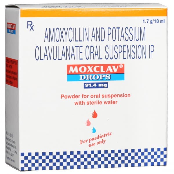 Moxclav 91.4 mg Drops 1.7 gm/10 ml