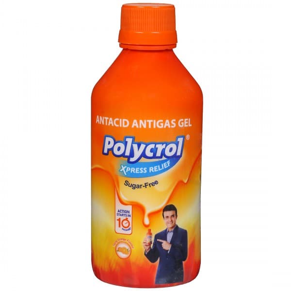 Polycrol Xpress Relief (Sugar free) Orange Flavour Gel 200 ml