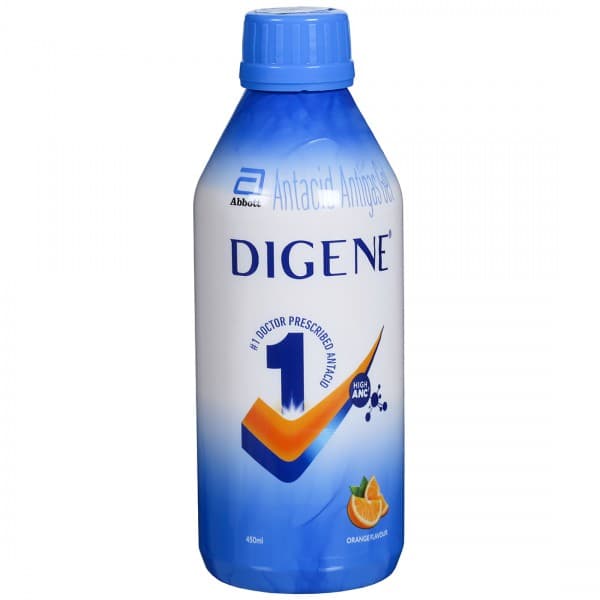Digene (Orange Flavour) Sugar Free Gel 450 ml