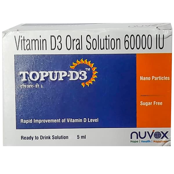 Topup D3 (Sugar Free) 60000 IU Oral Solution 5 ml