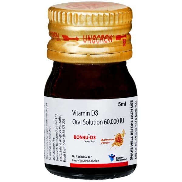 Bon 4U D3 Nano Shot Butterscotch Flavour Oral Suspension 5 ml