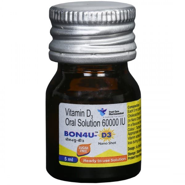 Bon4U D3 Nano Shot Sugar Free Oral Solution 5 ml