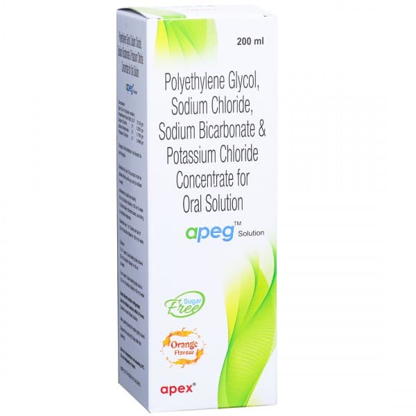 Apeg Sugar Free Orange Flavour Oral Solution 200 ml