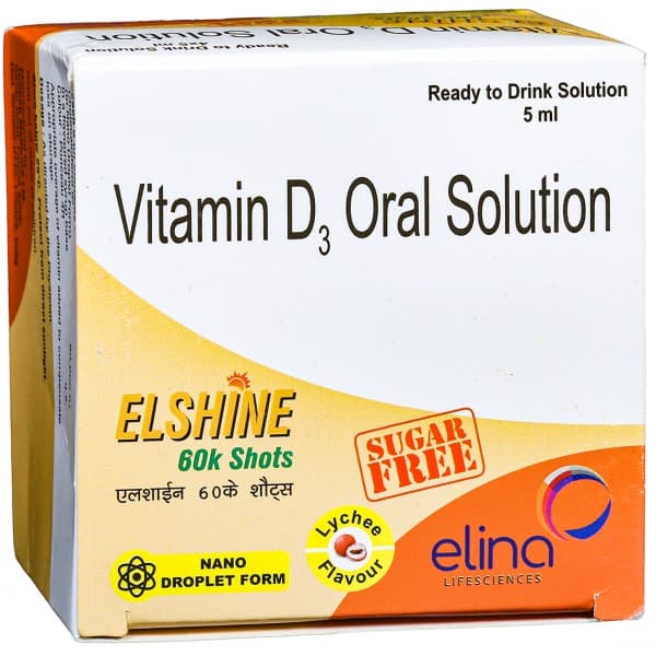 Elshine 60k Shot Sugar Free Lychee Flavour Oral Solution 5 ml