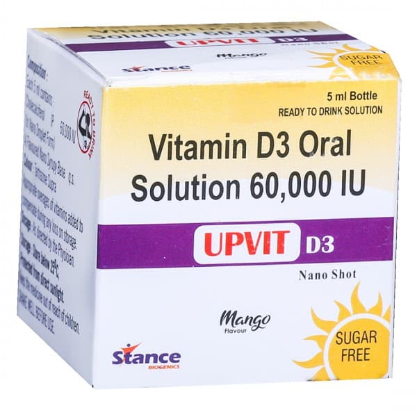 Upvit D3 Nano Shot Mango Flavour Sugar Free Oral Solution 5 ml