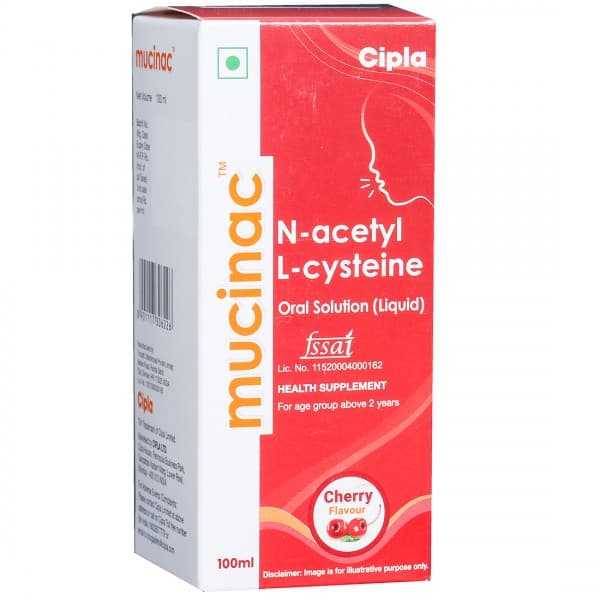 Mucinac Cherry Flavour Oral Solution 100 ml