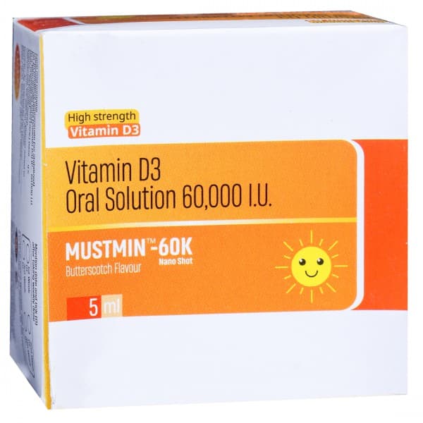 Mustmin 60K Nano Shot Butterscotch Flavour Oral Solution 5 ml