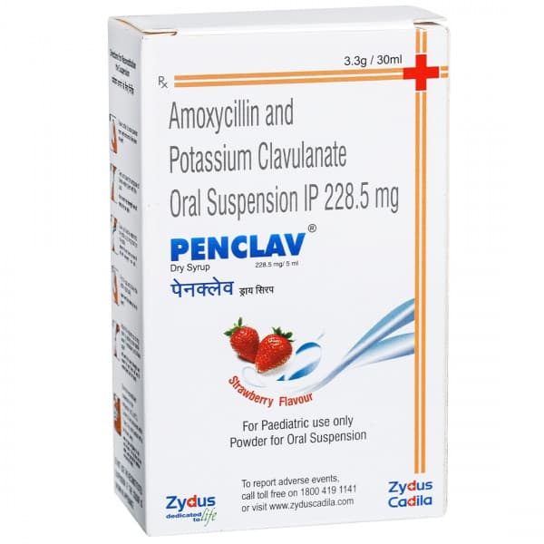 Penclav (Strawberry Flavour) 228.5 mg/5 ml Dry Syrup 30 ml