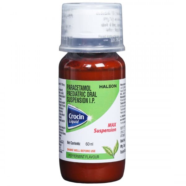 Crocin Max Peppermint Flavour Suspension 60 ml