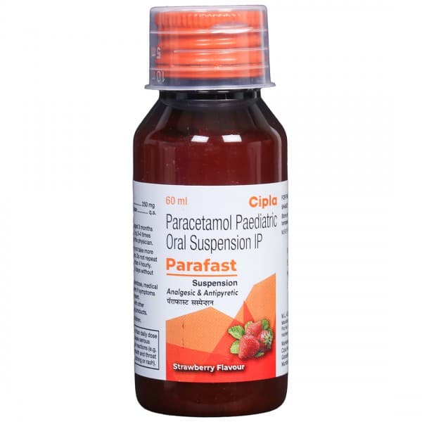 Parafast Strawberry Flavour Oral Suspension 60 ml