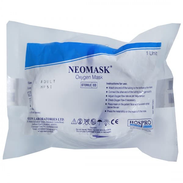 Neomask Oxygen Mask (Neon) Adult Pack Of 1