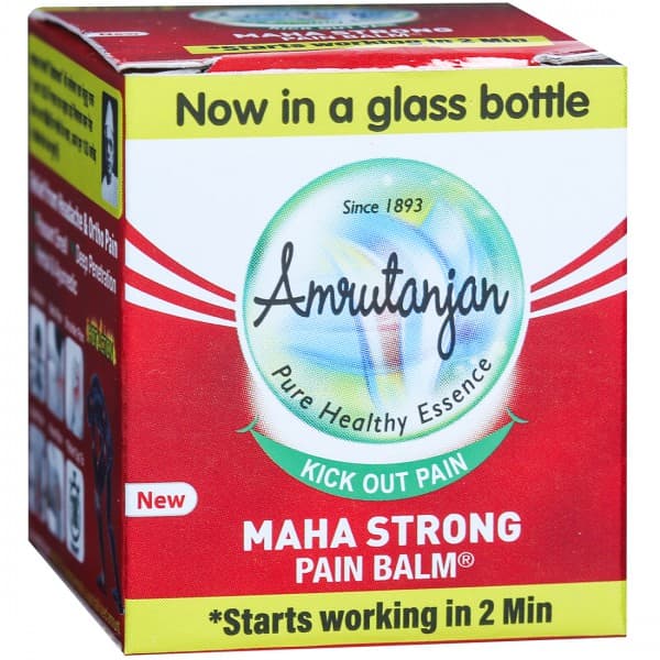 Amrutanjan New Maha Strong Pain Balm 7.7 g (8 ml)